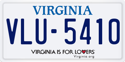 VA license plate VLU5410