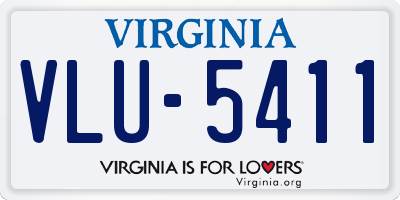 VA license plate VLU5411