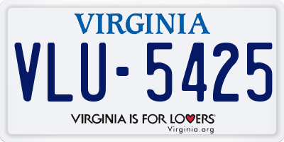 VA license plate VLU5425