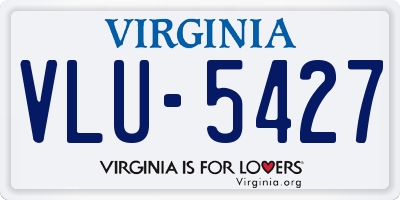 VA license plate VLU5427