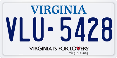 VA license plate VLU5428