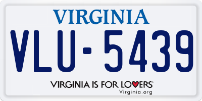 VA license plate VLU5439