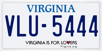 VA license plate VLU5444