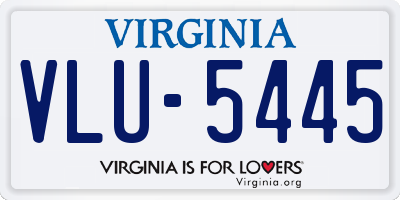 VA license plate VLU5445