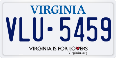 VA license plate VLU5459