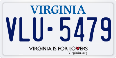 VA license plate VLU5479