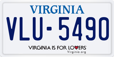 VA license plate VLU5490