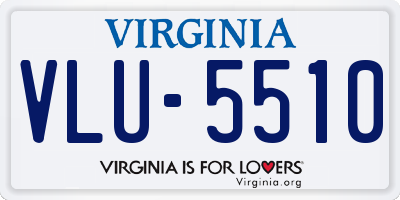VA license plate VLU5510