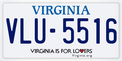 VA license plate VLU5516