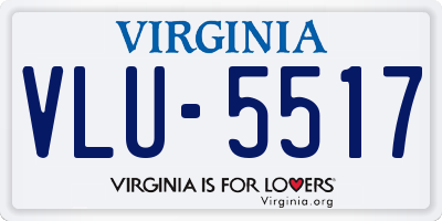 VA license plate VLU5517