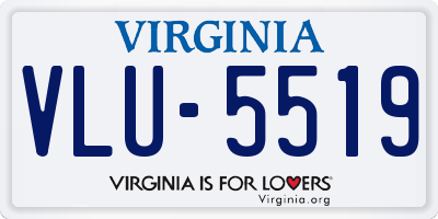 VA license plate VLU5519