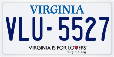 VA license plate VLU5527