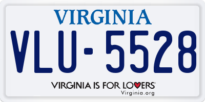 VA license plate VLU5528