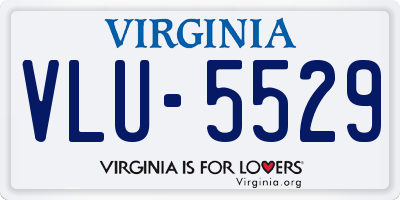 VA license plate VLU5529