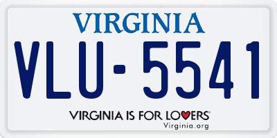 VA license plate VLU5541