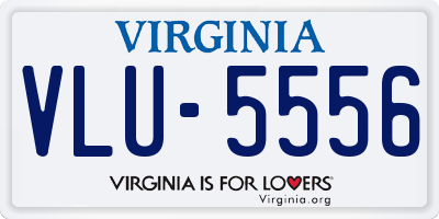 VA license plate VLU5556