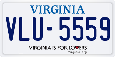 VA license plate VLU5559