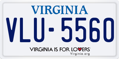 VA license plate VLU5560