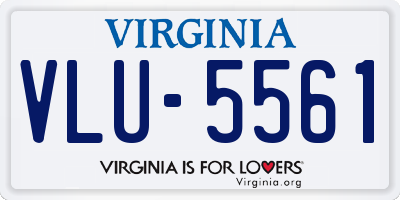 VA license plate VLU5561