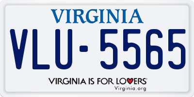 VA license plate VLU5565