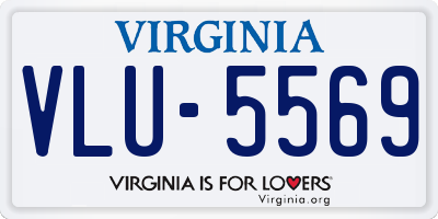 VA license plate VLU5569