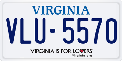 VA license plate VLU5570