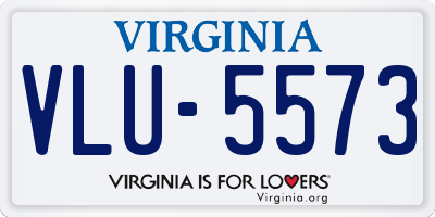VA license plate VLU5573