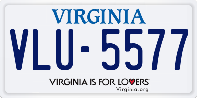 VA license plate VLU5577