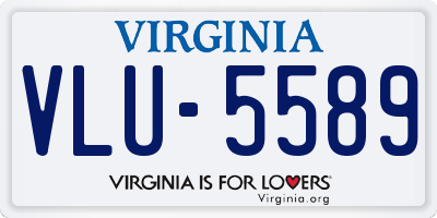 VA license plate VLU5589