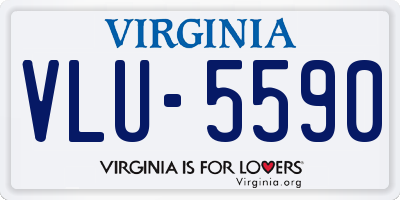 VA license plate VLU5590