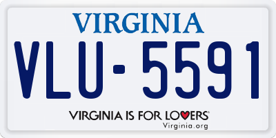 VA license plate VLU5591