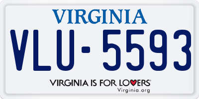 VA license plate VLU5593