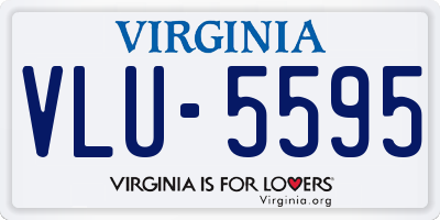 VA license plate VLU5595