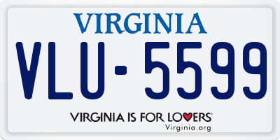 VA license plate VLU5599