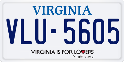VA license plate VLU5605