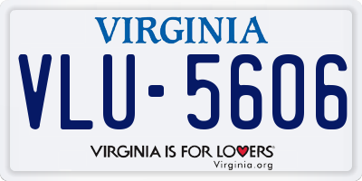 VA license plate VLU5606