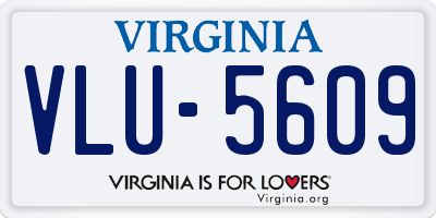 VA license plate VLU5609
