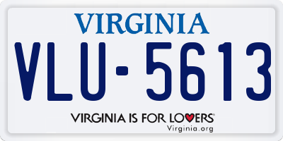 VA license plate VLU5613