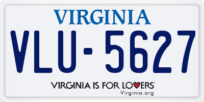VA license plate VLU5627