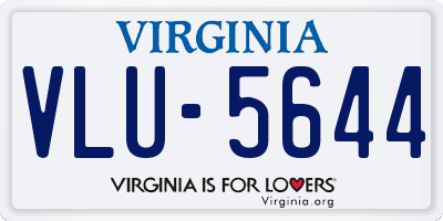 VA license plate VLU5644