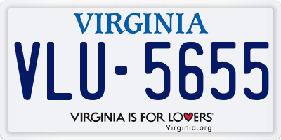 VA license plate VLU5655