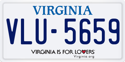 VA license plate VLU5659