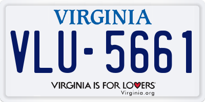 VA license plate VLU5661