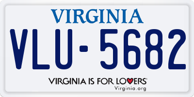 VA license plate VLU5682