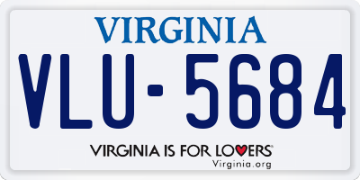 VA license plate VLU5684