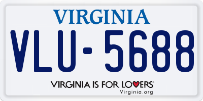 VA license plate VLU5688