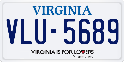 VA license plate VLU5689