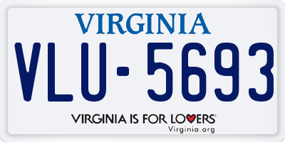 VA license plate VLU5693