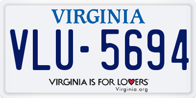 VA license plate VLU5694