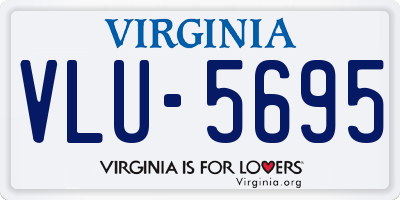 VA license plate VLU5695